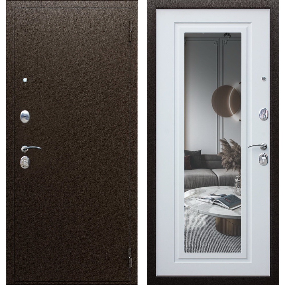 Входная дверь Комфорт с зеркалом