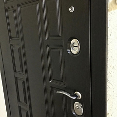 Входная дверь Нью Йорк с зеркалом Бетон светлый