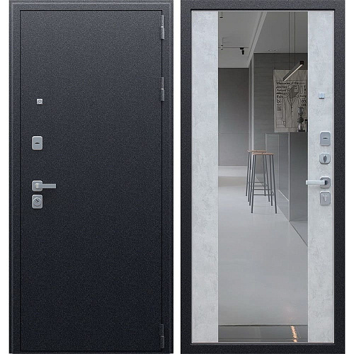 Входная дверь Спартак Б с зеркалом